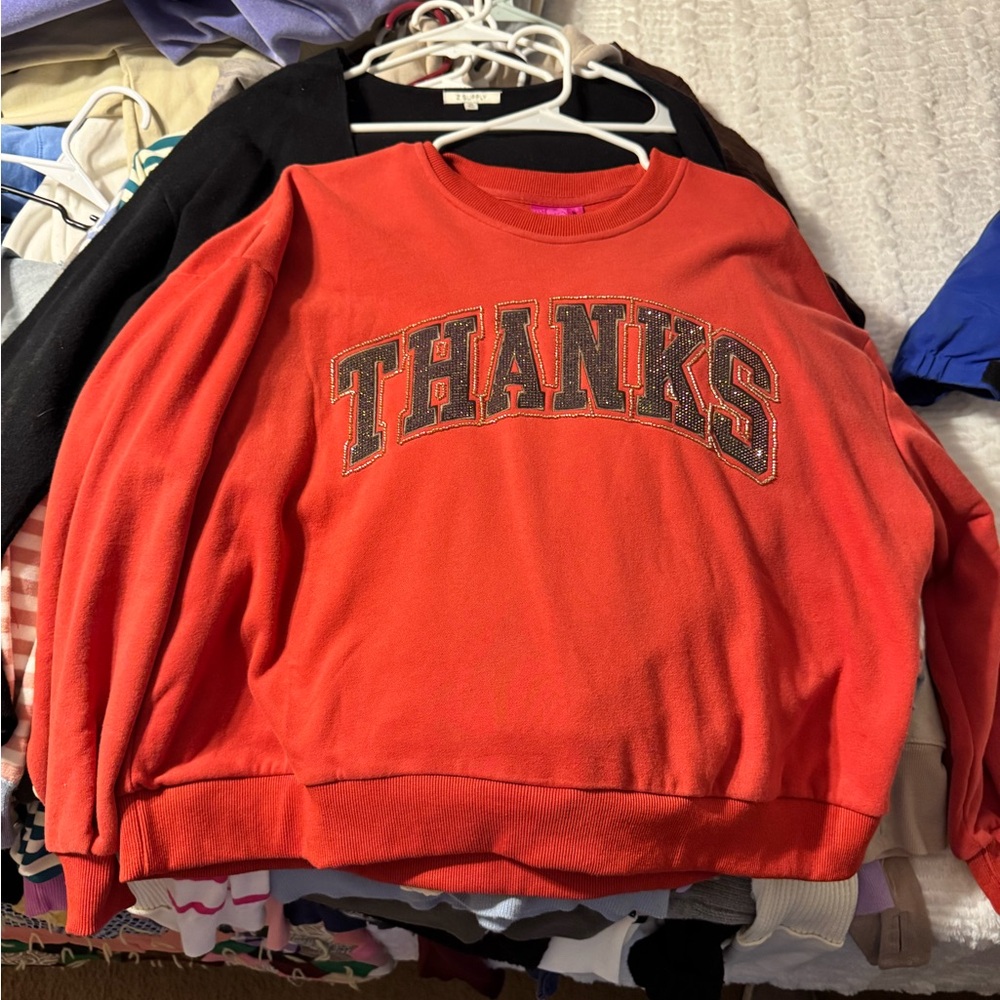 QUEEN OF SPARKLES Vibrant Red Sweatshirt